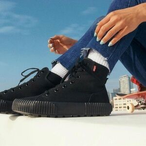 Black High-Top Sneakers